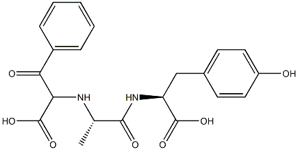 N-(1-benzoyl-1-carboxymethyl)alanyl-tyrosine Struktur