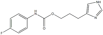 3-(1H-imidazol-4-yl)propyl N-(4-fluorophenyl)carbamate,,结构式