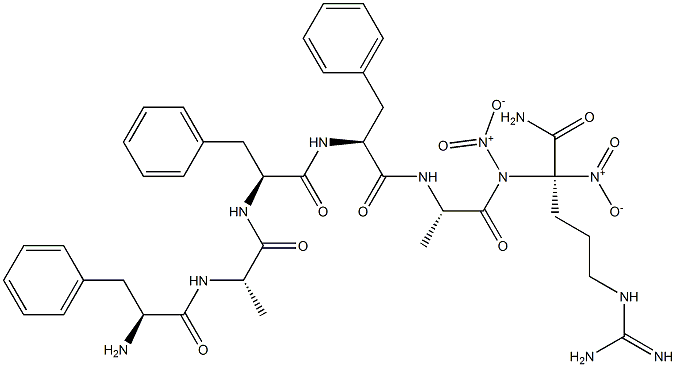 dinitrophenylalanyl-alanyl-phenylalanyl-phenylalanyl-alanyl-argininamide,,结构式