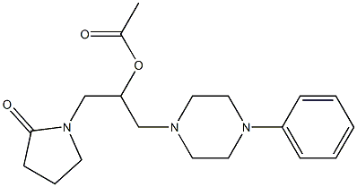 1-(2-acetoxy-3-(4-phenyl-1-piperazinyl)propyl)pyrrolidin-2-one Structure