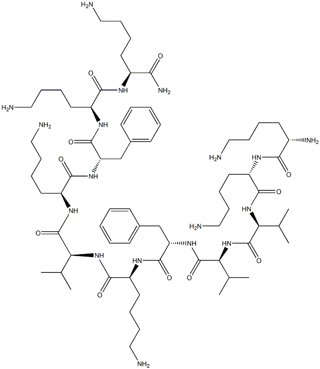lysyl-lysyl-valyl-valyl--phenylalanyl-lysyl-valyl-lysyl-phenylalanyl-lysyl-lysinamide