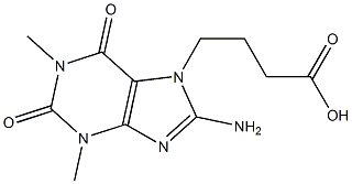 8-aminotheophylline-7-butyric acid Struktur