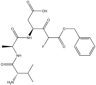 benzyloxycarbonyl-valyl-alanyl-aspartyl-fluoromethane 化学構造式