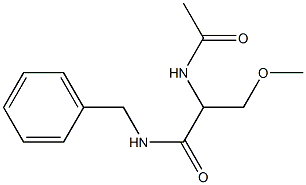 N-benzyl-2-acetamido-3-methoxypropionamide Struktur