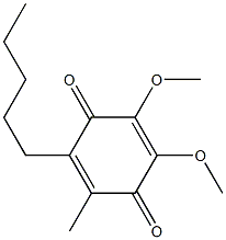 2,3-ジメトキシ-5-メチル-6-ペンチル-1,4-ベンゾキノン 化学構造式