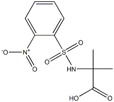 2-methyl-N-((2-nitrophenyl)sulfonyl)alanine 化学構造式