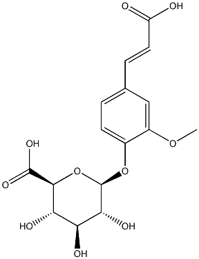 ferulic acid beta-glucuronide,,结构式
