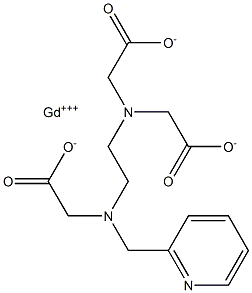 gadolinium N-(pyrid-2-ylmethyl)ethylenediamine-N,N',N'-triacetic acid Structure