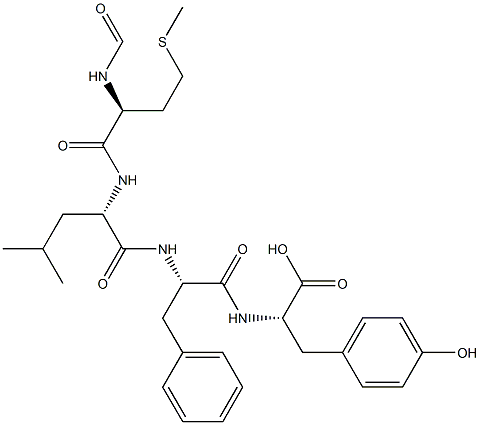 N-formylmethionyl-leucyl-phenylalanyl-tyrosine,,结构式