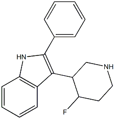 3-(4-fluoropiperidin-3-yl)-2-phenyl-1H-indole Structure