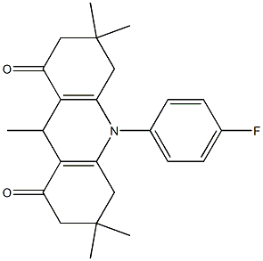 10-(4-fluorophenyl)-3,3,6,6,9-pentamethyl-3,4,6,7,9,10-hexahydroacridine-1,8(2h,5h)-dione