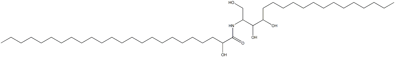 2-(2'-hydroxytetracosanoylamino)octadecane-1,3,4-triol,,结构式