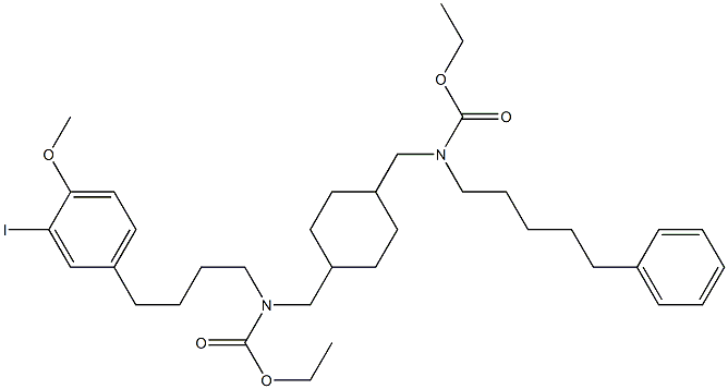 N,N'-bis(ethoxycarbonyl)-N-(4-(3-iodo-4-methoxyphenyl)butyl)-N'-(5-phenylpentyl)-1,4-cyclohexanedimethanamine