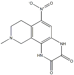 1,4,7,8,9,10-hexahydro-9-methyl-6-nitropyrido(3,4-f)quinoxaline-2,3-dione,,结构式