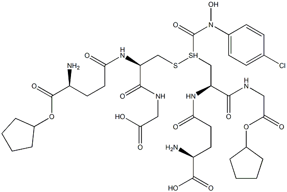 S-(N-4-chlorophenyl-N--hydroxycarbamoyl)glutathione dicyclopentyl ester Struktur