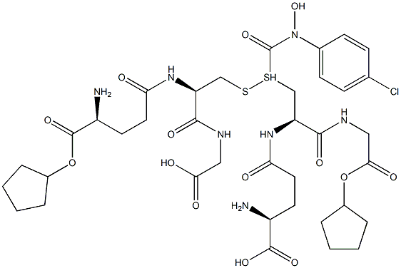 S-(N-4-chlorophenyl-N--hydroxycarbamoyl)glutathione dicyclopentyl ester Structure