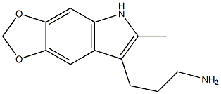 2-methyl-3-(gamma-aminopropyl)-5,6-methylenedioxyindole 结构式