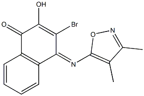 3-bromo-2-hydroxy-N-(3,4-dimethyl-5-isoxazolyl)-1,4-naphthoquinon-4-imine