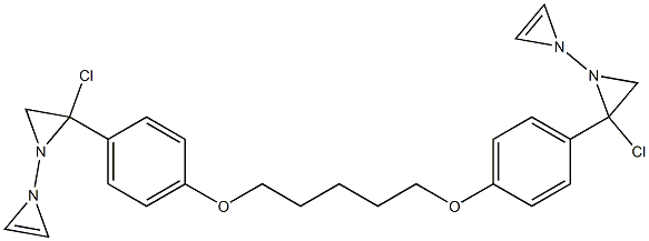 3,3'-(1,5-pentanediylbis(oxy-4,1-phenylene))bis(3-chloro-3H-diazirine) Struktur