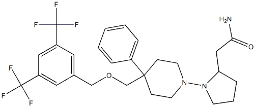 1-(4-(3,5-bis(trifluoromethyl)benzyloxymethyl)-4-phenylpiperidin-1-yl)-2-pyrrolidineacetamide