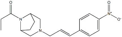 3-p-nitrocinnamyl-8-propionyl-3,8-diazabicyclo(3.2.1.)octane Structure