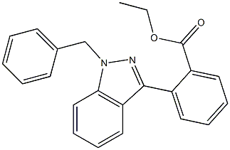 1-benzyl-3-(ethoxycarbonylpheny)-indazole Structure