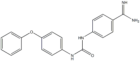 1-(4-amidinophenyl)-3-(4-phenoxyphenyl)urea Structure