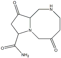 8-carbamoyl-1,2,3,6,7,8,9,10a-octahydro-5H,10H-pyrrolo(1,2-a)(1,4)diazocin-5,10-dione Structure