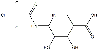 6-(trichloroacetamido)-4,5-dihydroxypiperidine-3-carboxylic acid 结构式