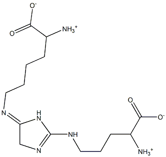 2-ammonio-6-((2-((4-ammonio-5-oxido-5-oxopentyl)amino)-4,5-dihydro-1H-imidazol-5-ylidene)amino)hexanoate