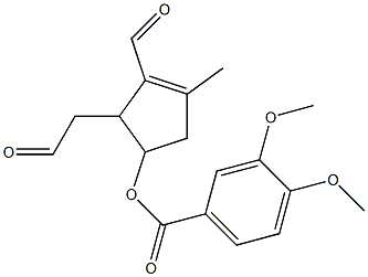  2-formyl-5-(3',4'-dimethoxybenzoyloxy)-3-methyl-2-cyclopentene-1-acetaldehyde