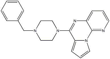 6-(4-benzylpiperazino)pyrido(3,2-e)pyrrolo(1,2-a)pyrazine,,结构式