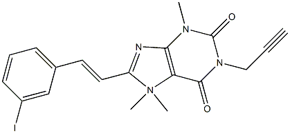 7-methyl-3,7-dimethyl-8-(3-iodostyryl)-1-propargylxanthine