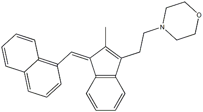 4-(2-(2-methyl-1-(1-naphthalenylmethylene)-1H-inden-3-yl)ethyl)morpholine Structure