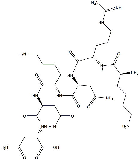 lysyl-arginyl-asparaginyl-lysyl-asparaginyl-asparagine 结构式