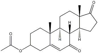 3-acetoxyandrost-5-ene-7,17-dione 化学構造式