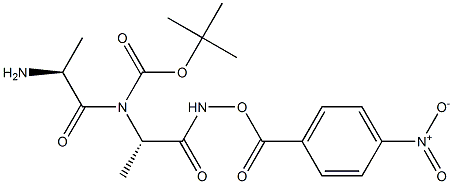 N-(tert-butoxycarbonylalanylalanyl)-O-(4-nitrobenzoyl)hydroxylamine Struktur