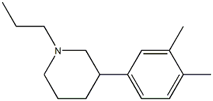 3-(3,4-dimethylphenyl)-N-n-propylpiperidine,,结构式