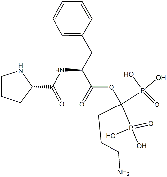 prolyl-phenylalanyl-alendronate Structure