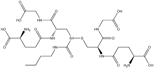 S-(n-butylcarbamoyl)glutathione Struktur