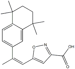 5-(2-(5,6,7,8-tetrahydro-5,5,8,8-tetramethyl-2-naphthalenyl)-1-propenyl)-3-isoxazolecarboxylic acid Struktur