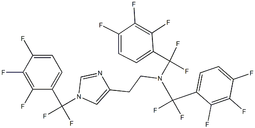 N,N',N'-tri(pentafluorobenzyl)histamine,,结构式