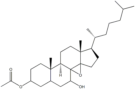 3-acetoxy-8,14-epoxycholestan-7-ol,,结构式