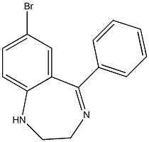7-bromo-5-phenyl-dihydro-3H-1,4-benzodiazepine Struktur