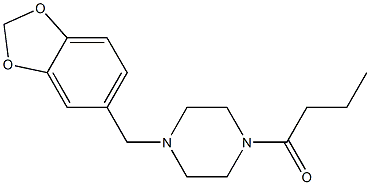 1-(3,4-methylenedioxybenzyl)-4-(1-oxobutyl)piperazine Structure