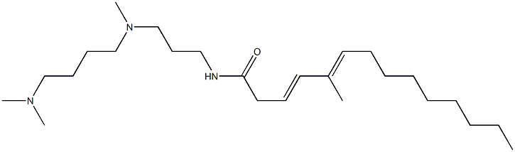 N-(N-methyl-N-(N,N-dimethylaminobutyl)aminopropyl)-5-methyltetradecen-3-enamide Structure