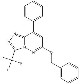 6-benzyloxy-8-phenyl-3-trifluoromethyltriazolo(4,3-b)pyridazine 化学構造式
