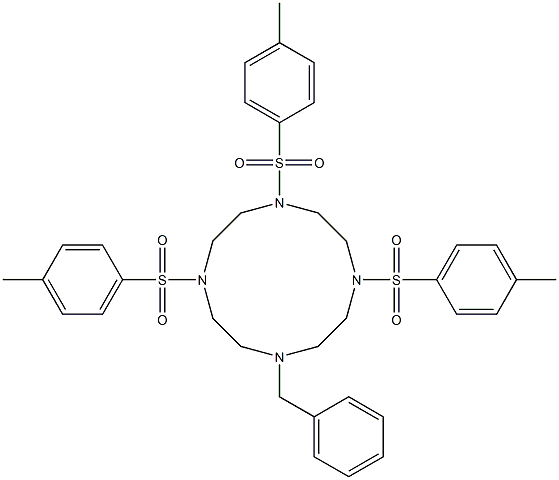 1-(phenylmethyl)-4,7,10-tris((4'-methylphenyl)sulfonyl)-1,4,7,10-tetraazacyclododecane|