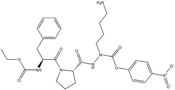 N-ethoxycarbonyl-phenylalanyl-prolyl-alpha-azalysine 4-nitrophenyl ester Structure