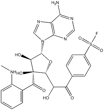 5'-(4-fluorosulfonylbenzoyl)-3'-(methylanthraniloyl)adenosine,,结构式